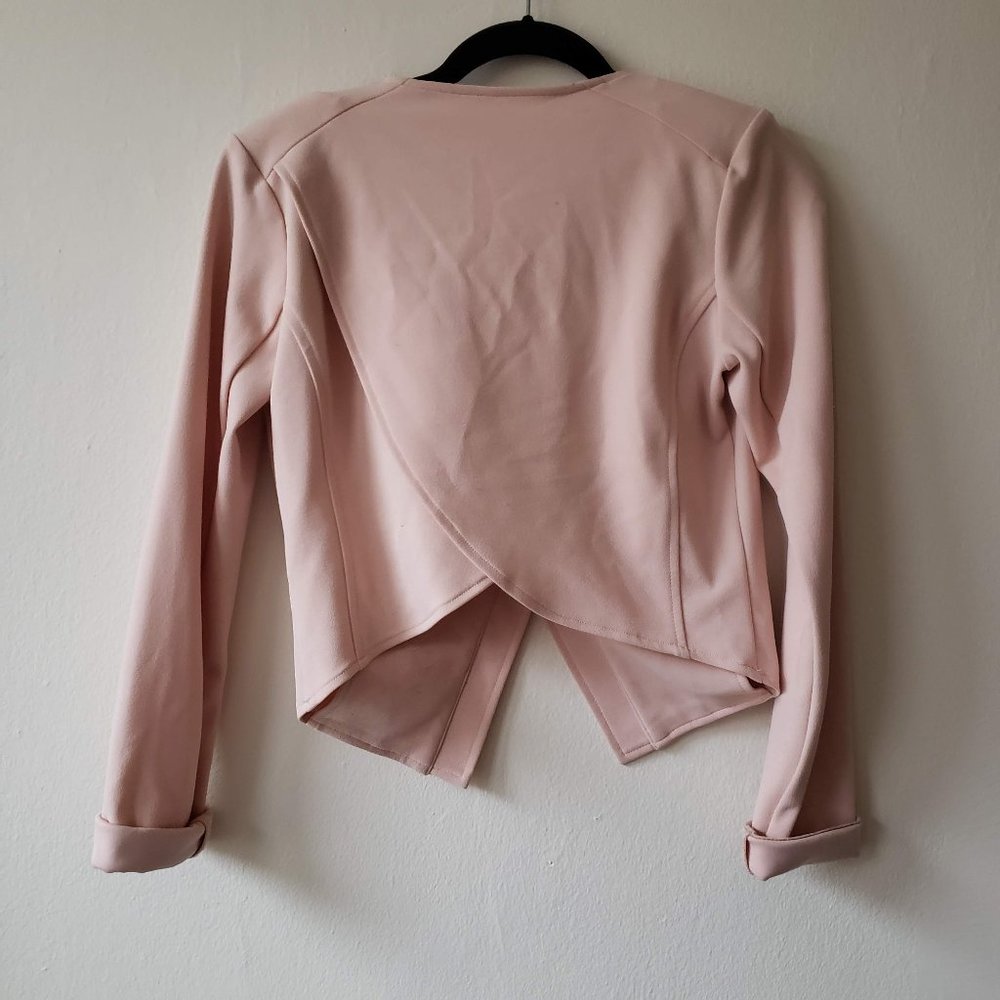 Bar III | Asymmetric Cut Blush Pink Blazer - Picture 4 of 4